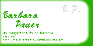 barbara pauer business card